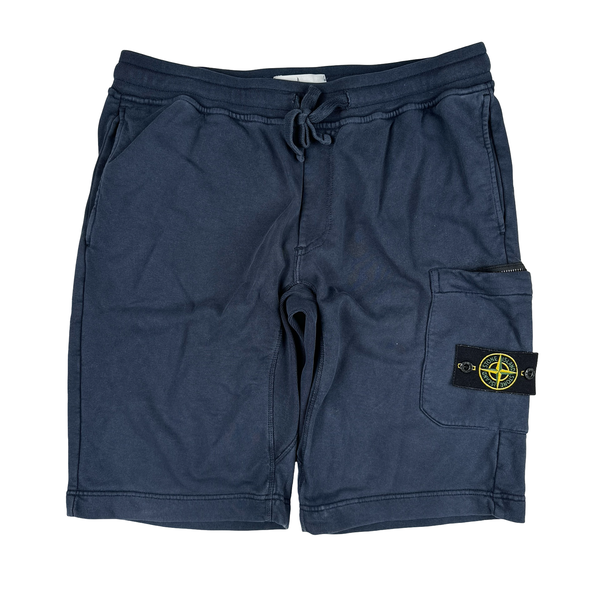 Stone Island 2017 Navy Cotton Shorts - Large