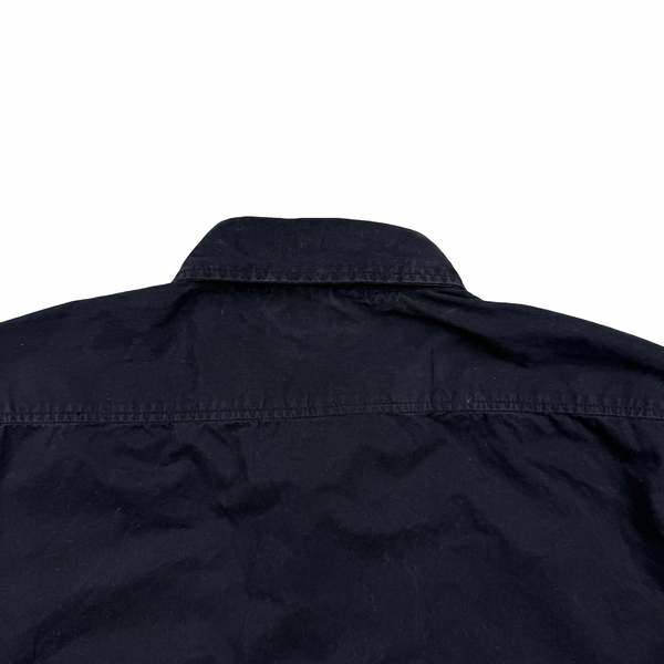 CP Company Black Cotton Double Chest Pocket Overshirt  - Medium