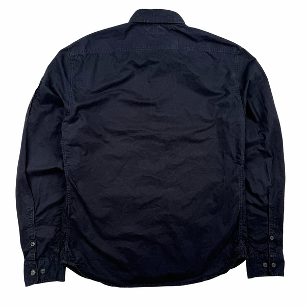 CP Company Black Cotton Double Chest Pocket Overshirt  - Medium