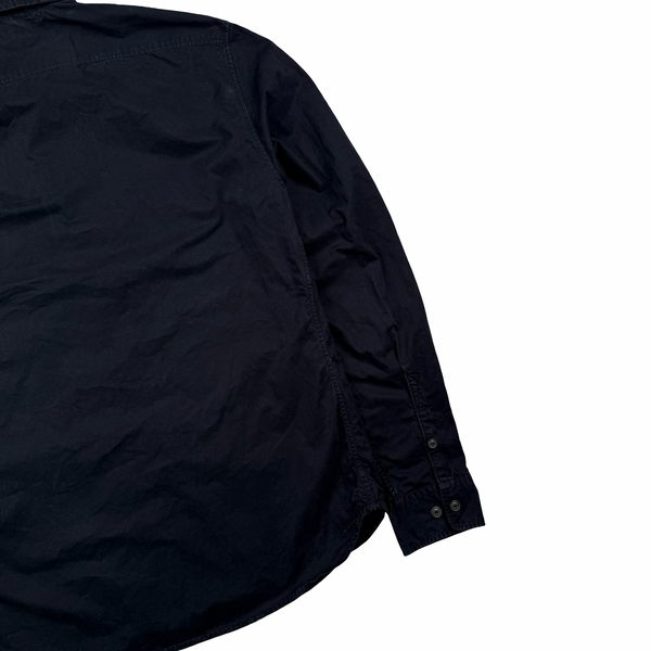 CP Company Black Cotton Double Chest Pocket Overshirt  - Medium