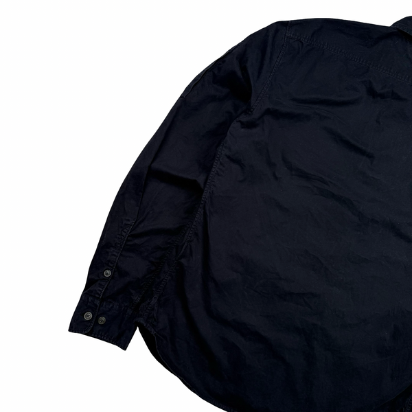 CP Company Black Cotton Double Chest Pocket Overshirt  - Medium