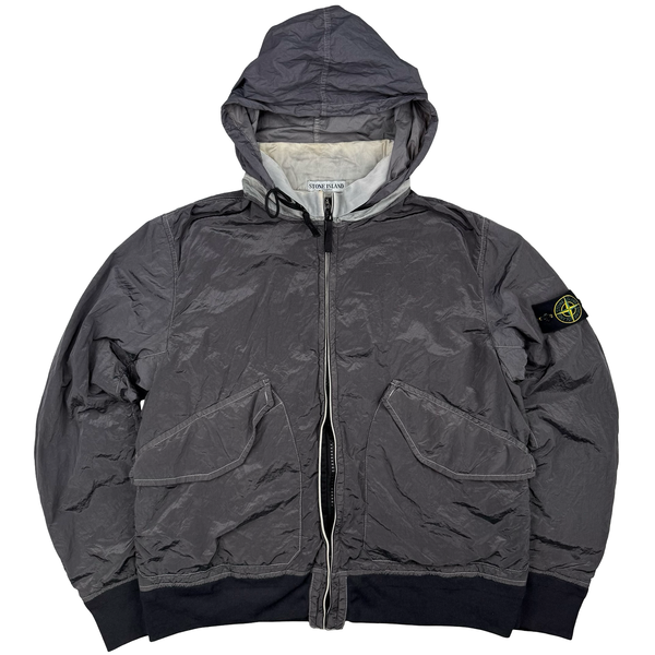 Stone Island 2010 Silver Grey Nylon Metal Jacket - XXL