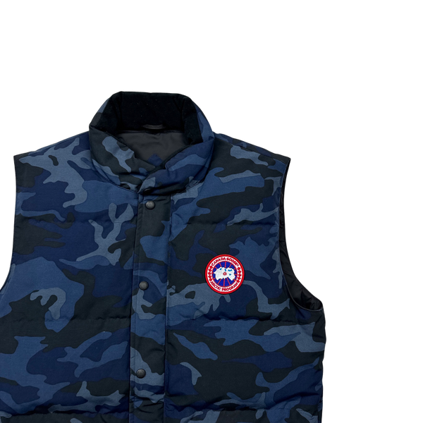 Canada Goose Blue Camo Freestyle Gilet Vest - Large