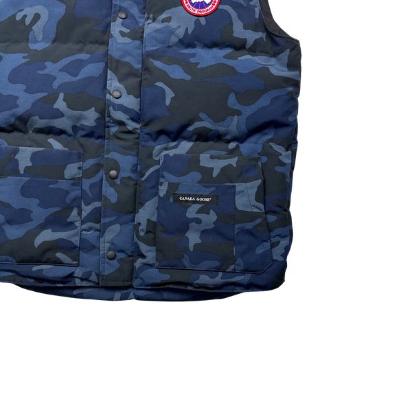 Canada Goose Blue Camo Freestyle Gilet Vest - Large