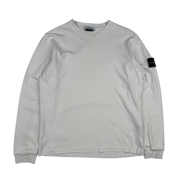 Stone Island 2018 White Cotton Crew Neck Jumper - Large