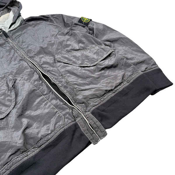 Stone Island 2010 Silver Grey Nylon Metal Jacket - XXL