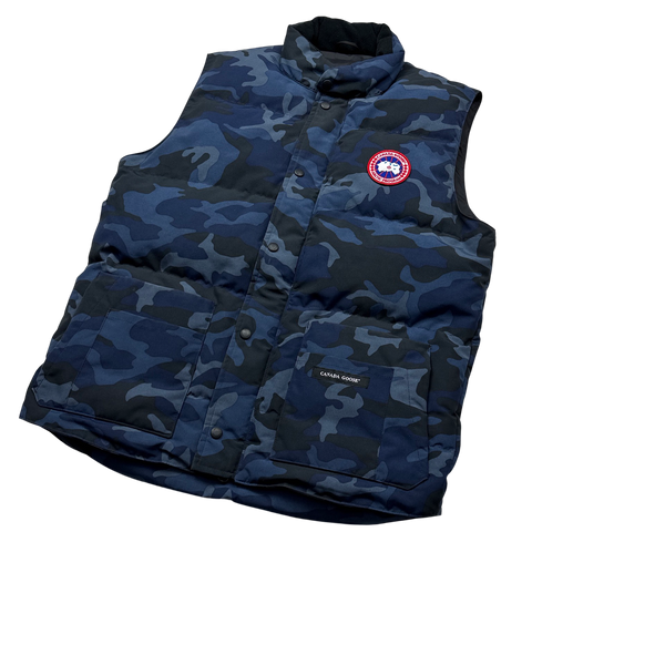 Canada Goose Blue Camo Freestyle Gilet Vest - Large