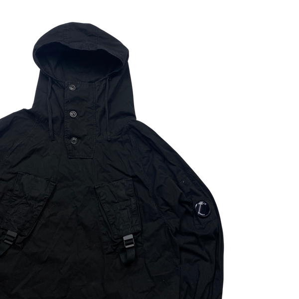 CP Company Black Pullover Cotton Smock Jacket - Small