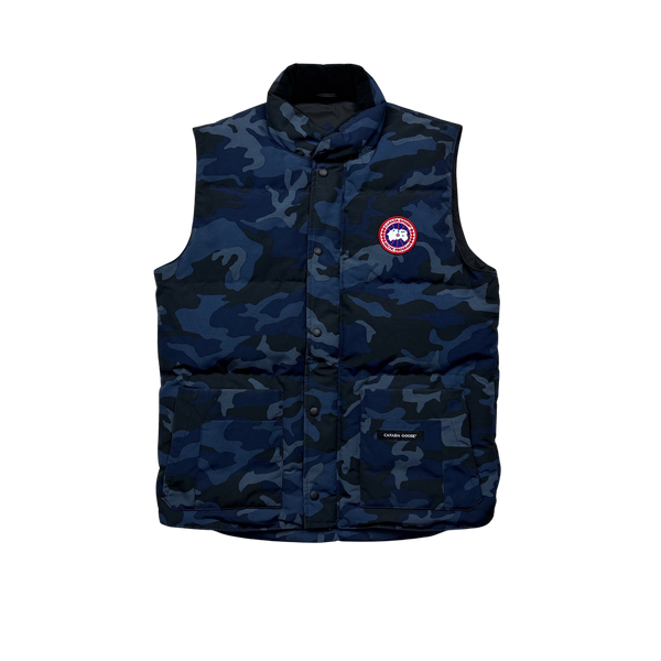 Canada Goose Blue Camo Freestyle Gilet Vest - Large