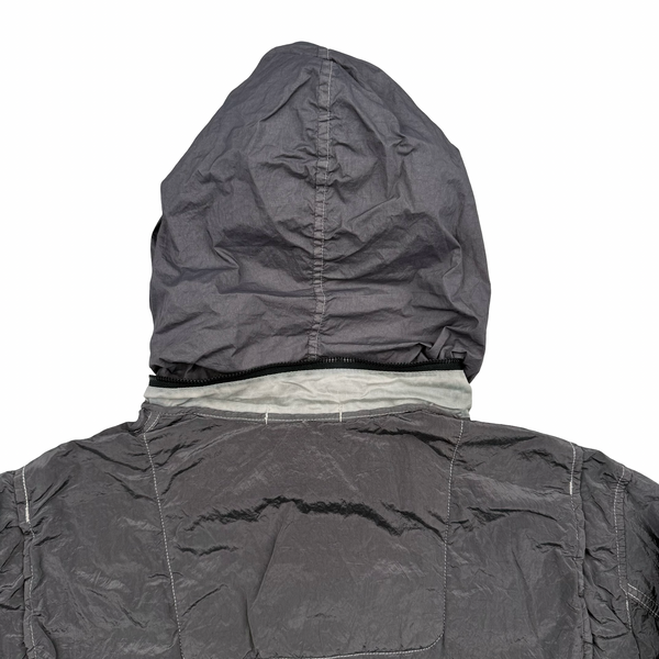 Stone Island 2010 Silver Grey Nylon Metal Jacket - XXL