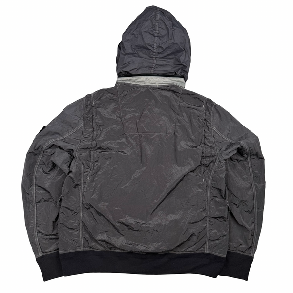 Stone Island 2010 Silver Grey Nylon Metal Jacket - XXL