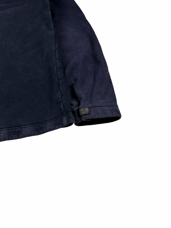 Stone Island 2005 Navy Thick Cotton Zipped Hoodie - Medium