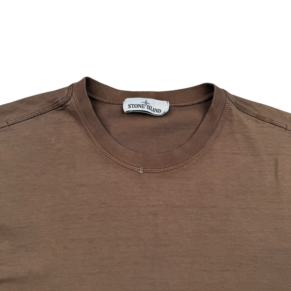 Stone Island 2019 Chocolate Brown Crewneck Cotton Jumper - Medium
