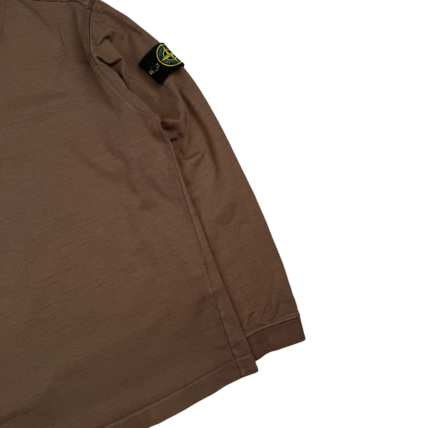 Stone Island 2019 Chocolate Brown Crewneck Cotton Jumper - Medium
