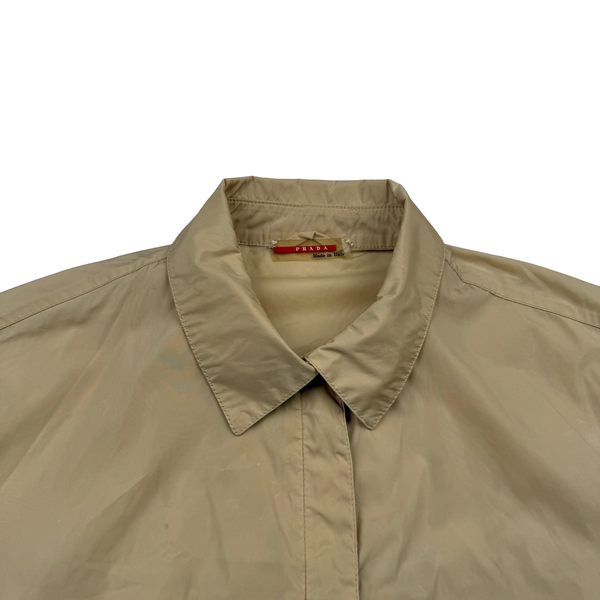 Prada Beige Nylon Red Tab Jacket - XS (44)