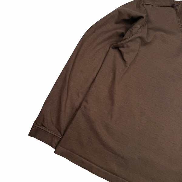 Stone Island 2019 Chocolate Brown Crewneck Cotton Jumper - Medium