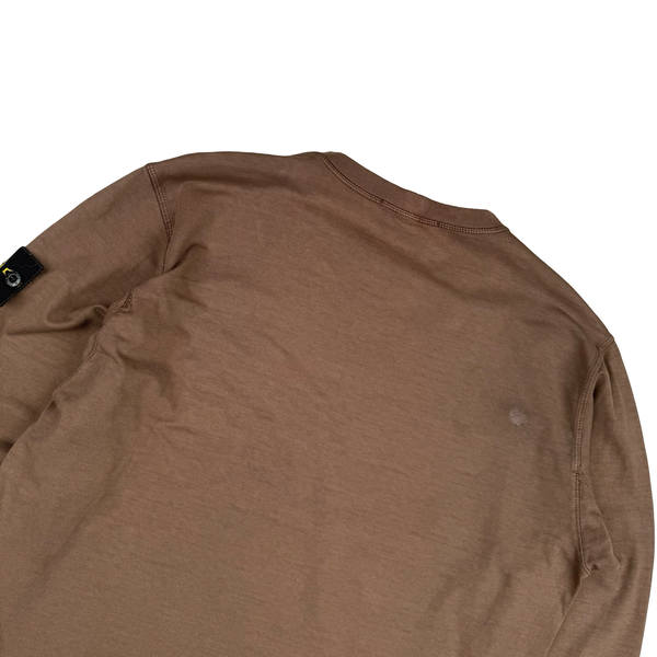 Stone Island 2019 Chocolate Brown Crewneck Cotton Jumper - Medium