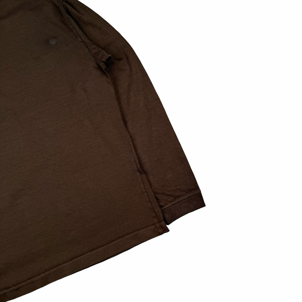 Stone Island 2019 Chocolate Brown Crewneck Cotton Jumper - Medium