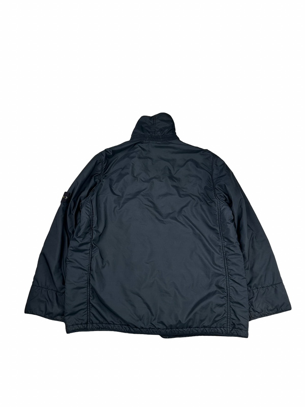 Stone Island 2004 Vintage Navy Mesh Quilted High Neck Nylon Jacket - XXL