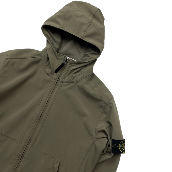 Stone Island 2017 Olive Green Light Soft Shell R Jacket Large
