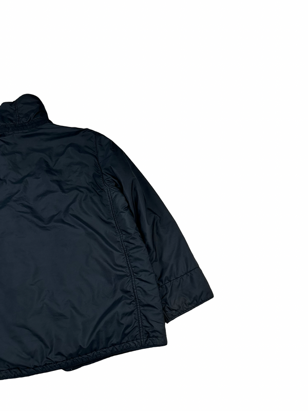 Stone Island 2004 Vintage Navy Mesh Quilted High Neck Nylon Jacket - XXL
