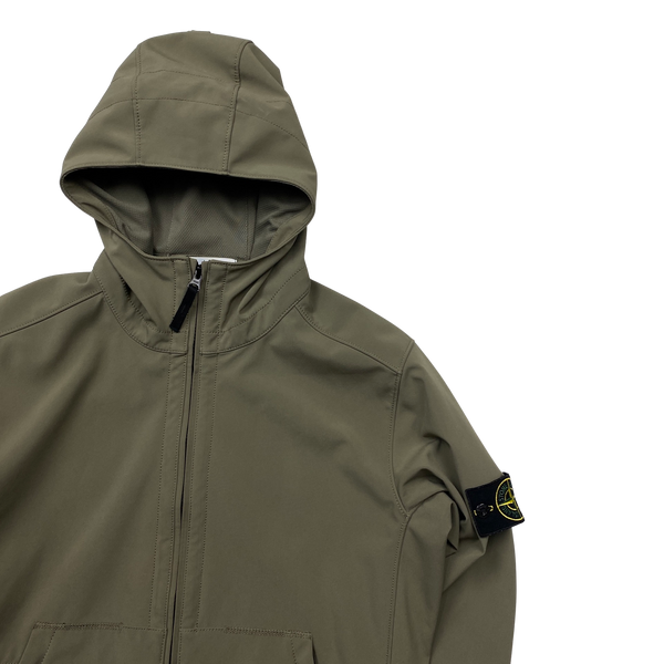 Stone Island 2017 Olive Green Light Soft Shell R Jacket - Large