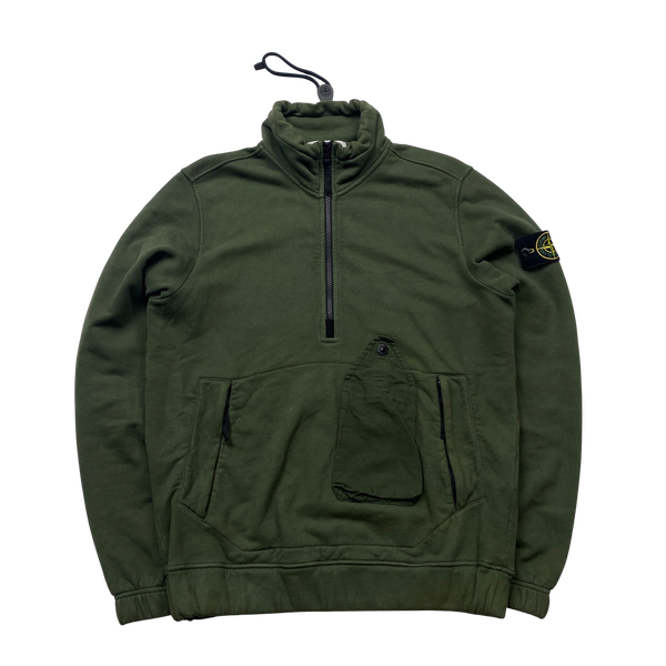 Stone Island 2020 Half Zipped Sweatshirt Smock - Small