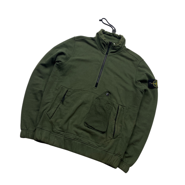 Stone Island 2020 Half Zipped Sweatshirt Smock - Small