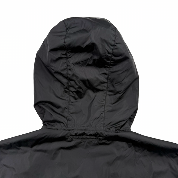 Prada Black Nylon Spellout Hooded Jacket - 3XL