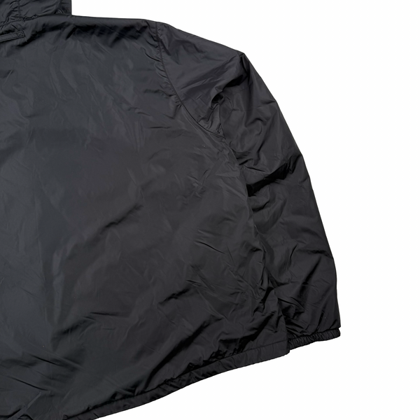 Prada Black Nylon Spellout Hooded Jacket - 3XL