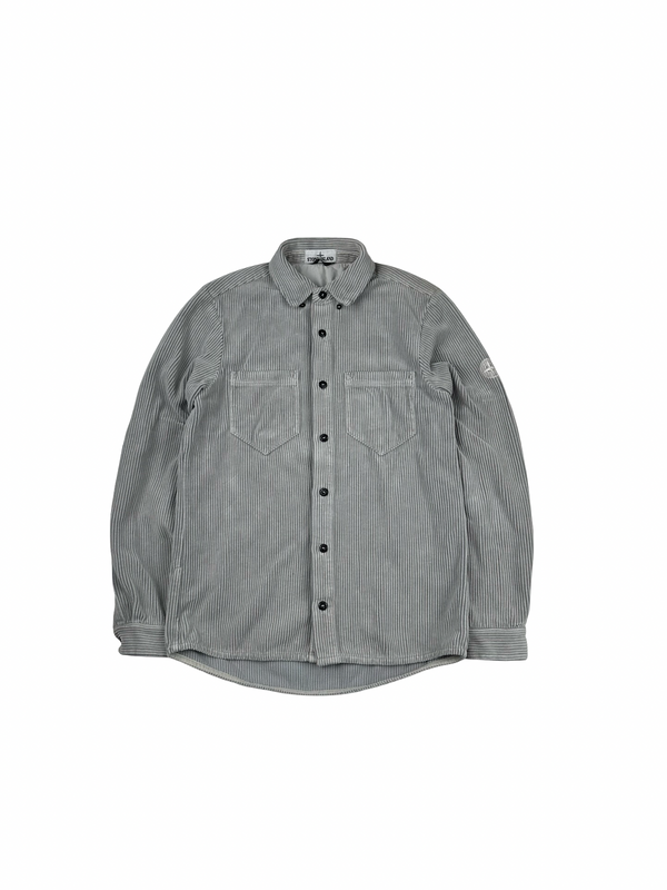 Stone Island 2018 Grey Cotton Corduroy Overshirt - Small