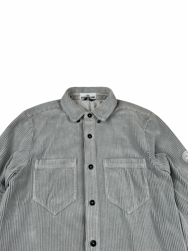 Stone Island 2018 Grey Cotton Corduroy Overshirt - Small
