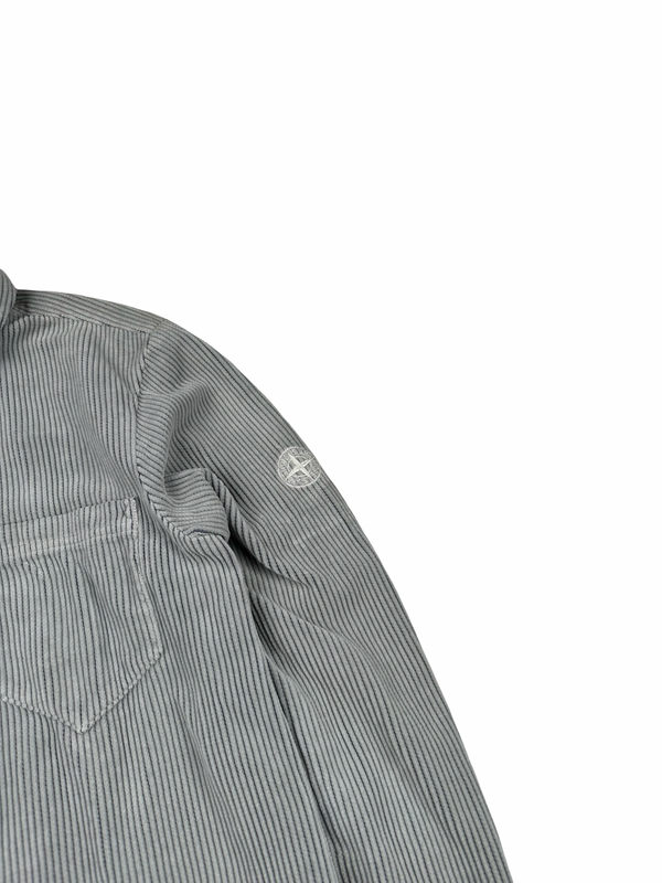 Stone Island 2018 Grey Cotton Corduroy Overshirt - Small