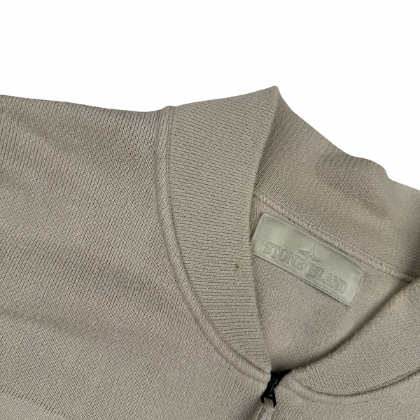 Stone Island 2018 Ghost Beige Cotton Full Zip Jumper - Large