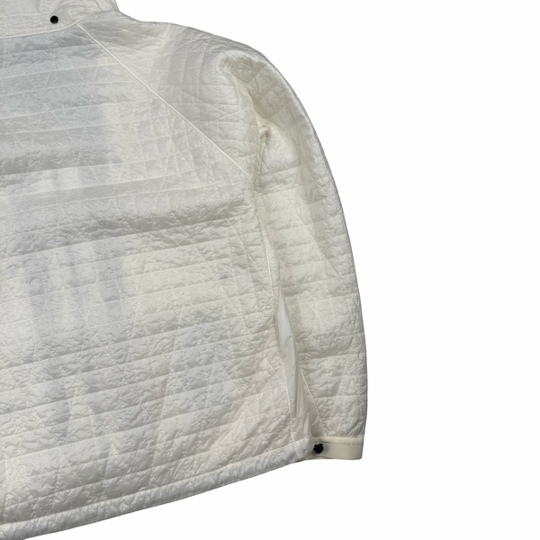 Stone Island 2025 Ivory Garment Dyed Crinkle Reps NY Quilted -TC Jacket - Large