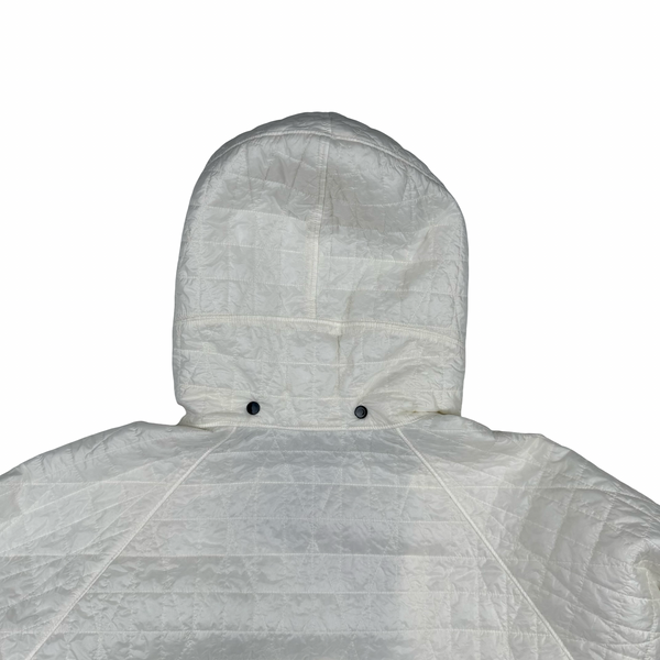 Stone Island 2025 Ivory Garment Dyed Crinkle Reps NY Quilted -TC Jacket - Large