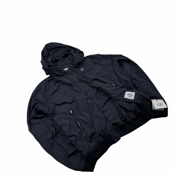 CP Company 2009 Navy Nylon Hooded Goggle Jacket - XXL