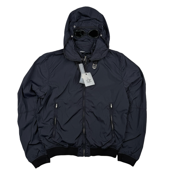 CP Company 2009 Navy Nylon Hooded Goggle Jacket - XXL