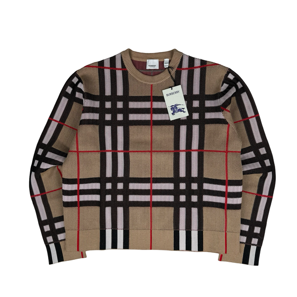 Burberry Cotton Blend Knit Archive Beige Jumper - Medium
