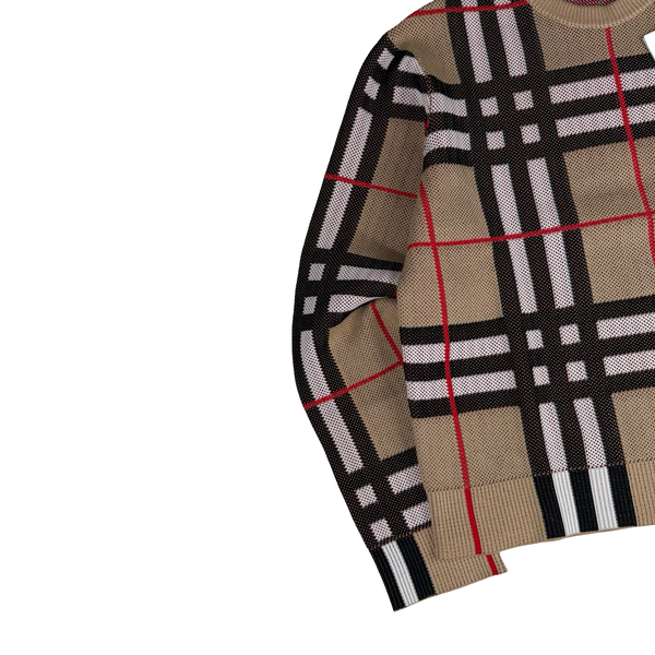 Burberry Cotton Blend Knit Archive Beige Jumper - Medium