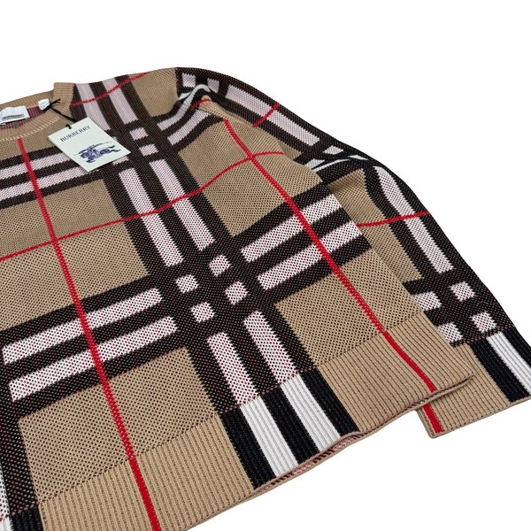 Burberry Cotton Blend Knit Archive Beige Jumper - Medium