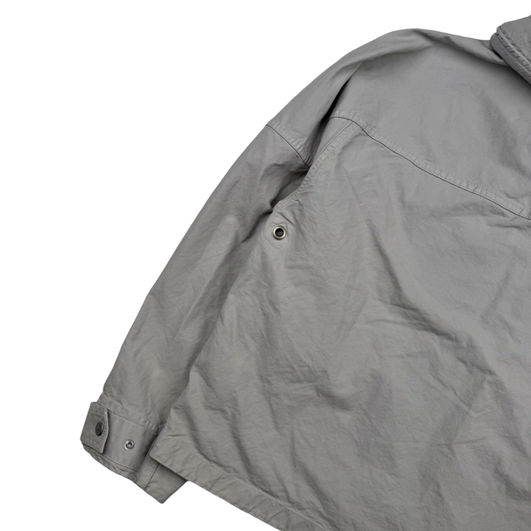 Stone Island Silver 2026 Nyco Panama-TC S.I Marina hooded Jacket - Large