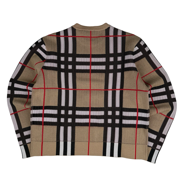 Burberry Cotton Blend Knit Archive Beige Jumper - Medium