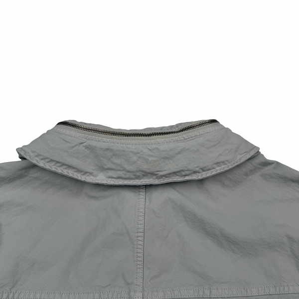 Stone Island Silver 2026 Nyco Panama-TC S.I Marina hooded Jacket - Large