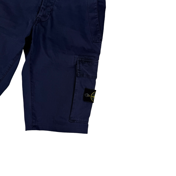 Stone Island Navy Blue Cargo Shorts - 31"