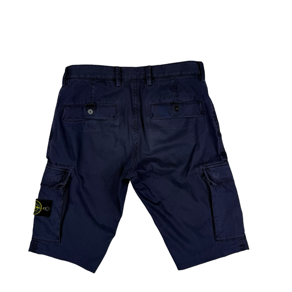 Stone Island Navy Blue Cargo Shorts - 31"