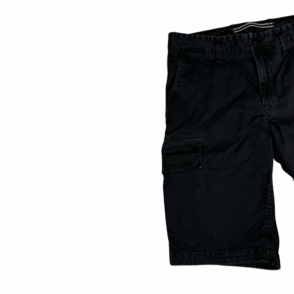 Stone Island 2023 Black Slim Cotton Cargo Shorts - 29" (Small)