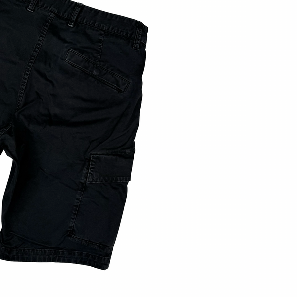 Stone Island 2023 Black Slim Cotton Cargo Shorts - 29" (Small)