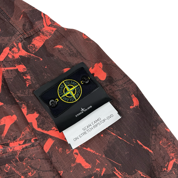 Stone Island 2025 Scan Camo On Stretch Ripstop-OVD Zipped Jacket - Large