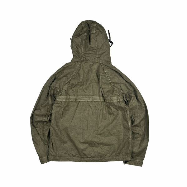 CP Company Garment Dyed Lino Wax Goggle Jacket - Medium